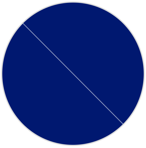 The robot’s screen shows a thin diagonal line across the center, from the upper left corner to the lower right corner.