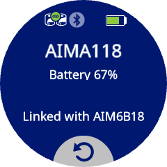 Robot name and battery level shown on the screen.