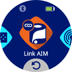 The Link AIM icon in the Settings menu.