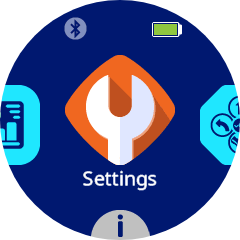 The Settings icon in the home menu.