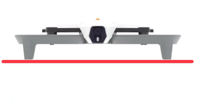 Drone placed on the level surface.