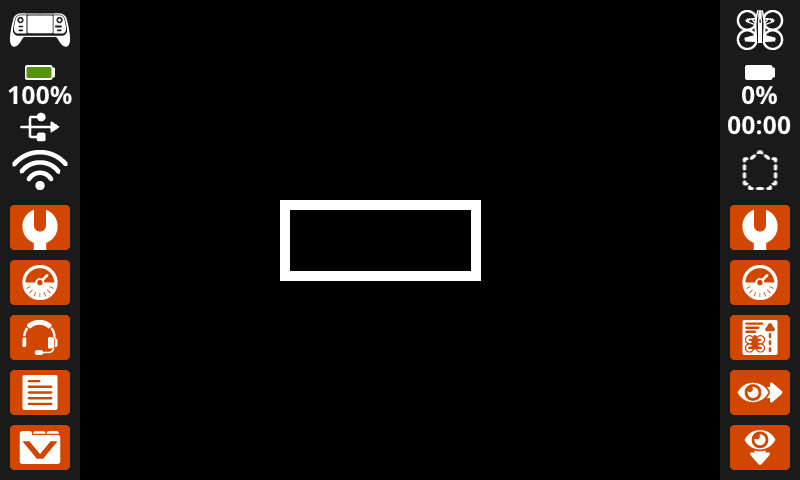 The controller's screen shows a rectangle with a thick border drawn.