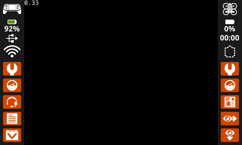The controller's screen shows the word VEX in Mono 40 font in the upper left corner.