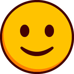 Ένα χαμογελαστό emoji με κλειστό στόμα.