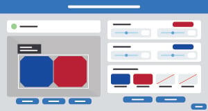 Το βοηθητικό πρόγραμμα AI Vision που εμφανίζει μπλε και κόκκινους κωδικούς χρώματος.