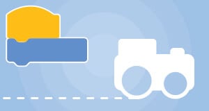 Ένας χώρος εργασίας VEXcode GO με μπλοκ εκκίνησης.
