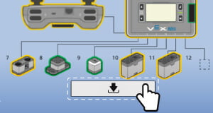 Πλακίδιο οδηγιών VEX IQ (1ης γενιάς) για την ενημέρωση υλικολογισμικού.