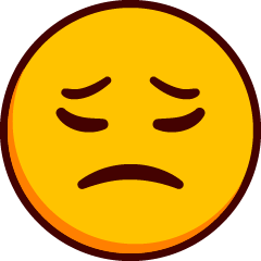Un emoji con el ceño fruncido, los ojos cerrados y las cejas profundamente fruncidas.