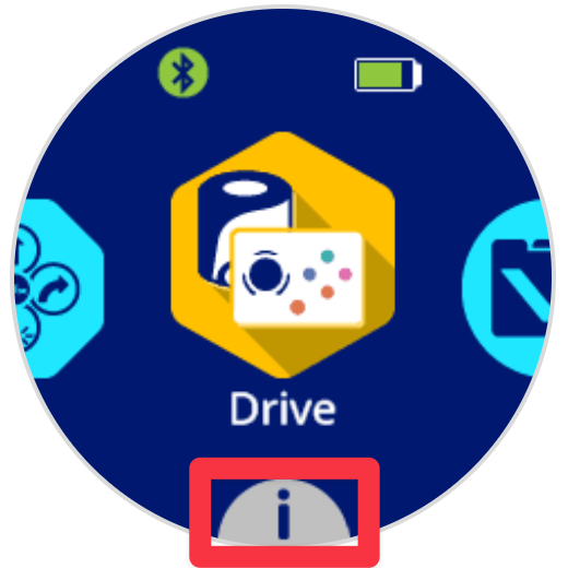 El icono del robot en la pantalla del robot está seleccionado en el cuadro rojo.
