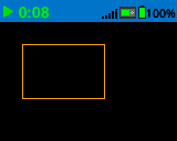 A screenshot of the EXP Brain showing a rectangle with orange borders.