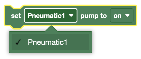 Diagrama que ilustra los bloques de bombas y cilindros neumáticos para controlar sistemas neumáticos en un proyecto.