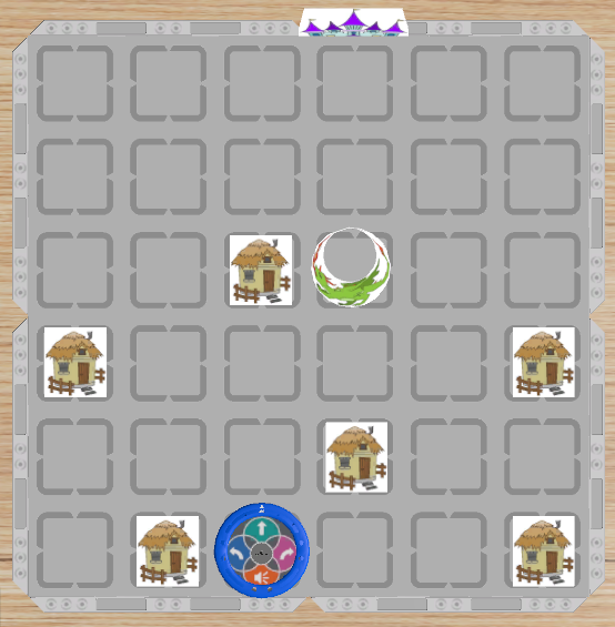 Imagen de un castillo que representa la actividad "Llegar al Castillo" en el patio de juegos 123 Playspace.
