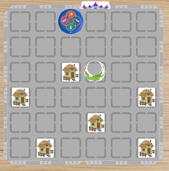 Imagen que muestra la opción de actividad "Obtener materiales" en el espacio de juego 123