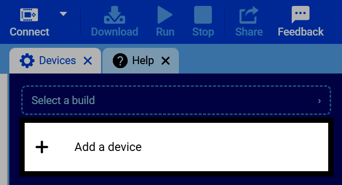 'ഒരു ഉപകരണം ചേർക്കുക' ബട്ടൺ ഹൈലൈറ്റ് ചെയ്‌തിരിക്കുന്ന, 'ഉപകരണങ്ങൾ' ടാബിന്റെ സ്ക്രീൻഷോട്ട്.