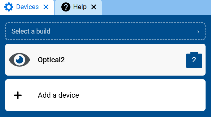 Aygıtlar sekmesinin ekran görüntüsü, aygıt listesinde Optical2'yi göstermektedir.