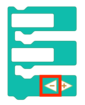 Minus icon for removing a branch from the C Expandable block in programming interface.