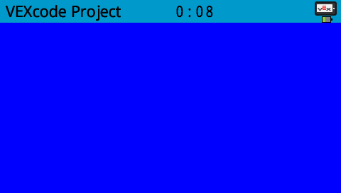A screenshot of the V5 Brain with a blue screen.