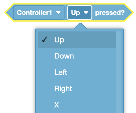 Image of a V5 controller button being pressed, indicating user interaction with the device.