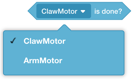 Display indicating motor status: 'Motor is Done?' with visual confirmation on V5 Brain screen.