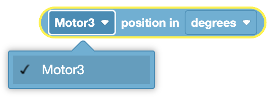 Diagram illustrating motor position and sensing parameters for V5 Smart Motor operations.