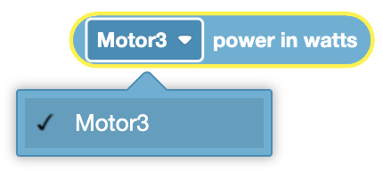 V5 Smart Motor power output display, showing current motor power and efficiency metrics in a robotics context.