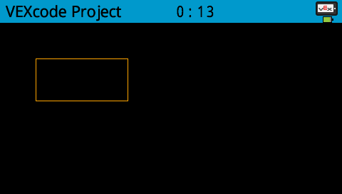 A screenshot of the V5 Brain showing a rectangle with orange borders.