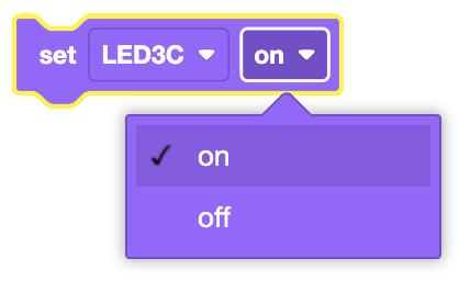 Icon depicting the Set LED block used to control LED states on the V5 Brain or Controller.