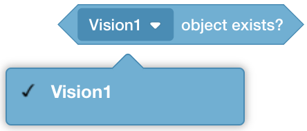 Vision sensor interface showing object detection status and various sensing parameters on a touchscreen display.