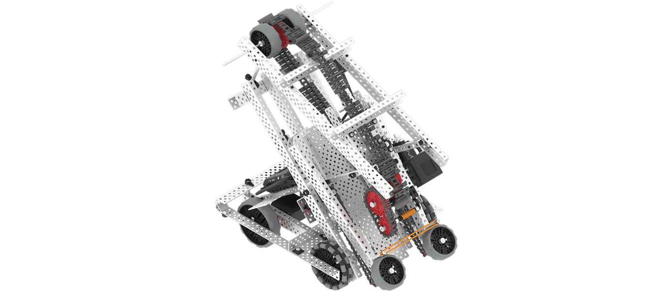 VEX V5 Dex robot with arm and intake motors, showcasing motor group configurations for the Push Back Playground.