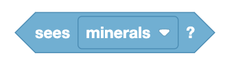 VR Rover detecting minerals within its field of view, ready to move towards them in the Rover Rescue Playground.