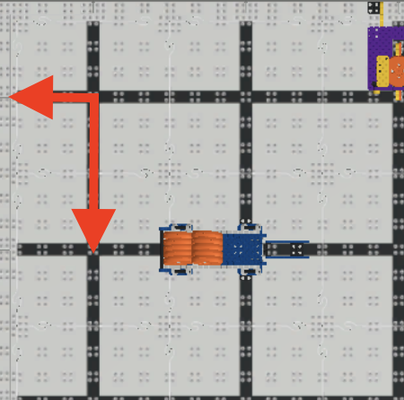 Diagram of the VIQRC Slapshot Playground field layout with full and half black squares for robot starting positions.