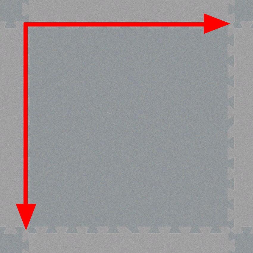 Diagram of the V5RC Virtual Skills Push Back Playground field layout with full-square measurements.