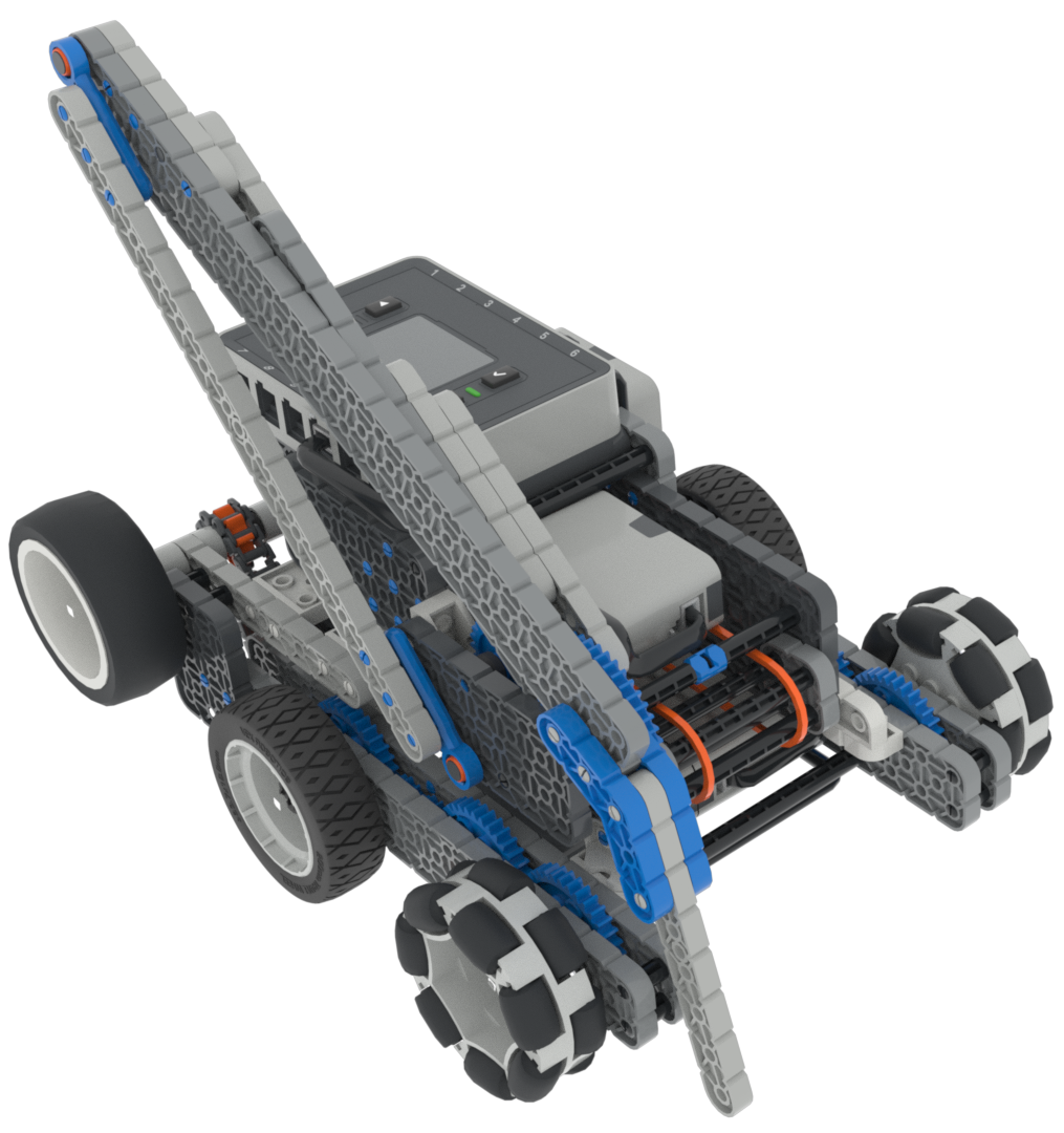 VEX IQ Hero Bot Snapshot with Arm and Intake Motors, used in VIQRC Virtual Skills - Slapshot Playground.