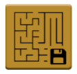 The Wall Maze+ playground Save Maze button, showing a maze and a floppy disk icon for saving.