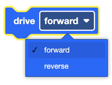 VEXcode 123 中的 Drive 块图像